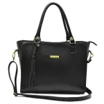 BOLSA GRANDE COURO LEGITIMO PRETA REF:DM-05