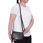 Mini Bolsa Couro Legítimo preta ref:DM-15