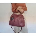 Bolsa grande couro legitimo bordo ref:DM-01