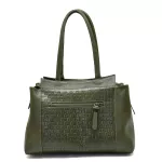 Bolsa Feminina Grande Couro Legitimo Alça Ombro Verde DM-23