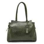 Bolsa Feminina Grande Couro Legitimo Alça Ombro Verde DM-23