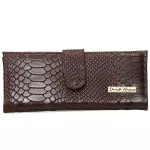 Kit Bolsa couro legitimo croco e carteira chocolate ref:DM-05BCR