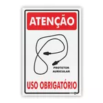 PLACA SINALIZACAO PS240 PROTETOR AURICULAR OBRIGATORIO