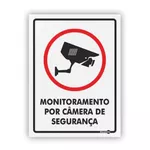 PLACA SINALIZACAO PS650 MONITORAMENTO POR CAMERA DE SEGURANCA