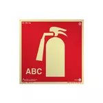 PLACA FOTOMUNINESCENTE 20X20 PAF325 EXTINTOR DE INCENDIO ABC GERAL