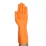 LUVA LATEX COM FORRO ALPHATEC 87-208 ORANGE HEAVY CA12869