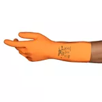 LUVA LATEX COM FORRO ALPHATEC 87-208 ORANGE HEAVY CA12869