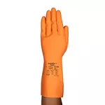 LUVA LATEX COM FORRO ALPHATEC 87-208 ORANGE HEAVY CA12869