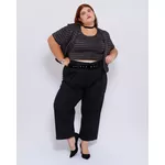 Casaqueto Brilho Listrado Lurex - Plus Size