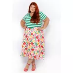 Saia Viscose Floral - Plus Size
