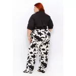 Calça Botões Viscose Floral PB - Plus Size