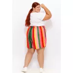 Short Viscose Listras Color - Plus Size