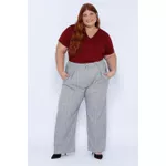 Calça Alfaiataria Xadrez - Plus Size