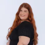 Top Laise Gola V com Manga Preto - Plus Size