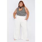 Blusa Regata Malha Listra Preta - Plus Size