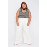 Blusa Regata Malha Listra Preta - Plus Size