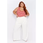 Blusa Regata Listra Vermelha - Plus Size