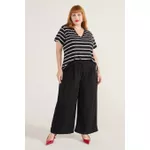 Calça Pantalona Social Viscose Preta - Plus Size