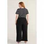 Calça Pantalona Social Viscose Preta - Plus Size