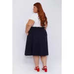 Saia Linho Azul Marinho - Plus Size