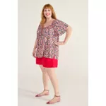 Blusa Bata Viscose Estampa Liberty - Plus Size
