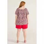 Blusa Bata Viscose Estampa Liberty - Plus Size