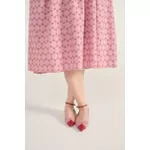Vestido Bordado Rosa - Plus Size
