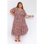 Vestido Viscose Estampa Liberty Azul Marinho - Plus Size