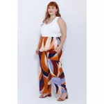 Calça Viscose Estampa Orgânica - Plus Size
