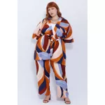 Quimono Viscose Estampa Orgânica - Plus Size