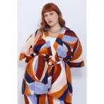 Quimono Viscose Estampa Orgânica - Plus Size