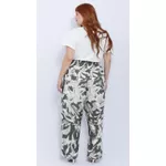 Calça Viscose Estampa Verde Floral - Plus Size