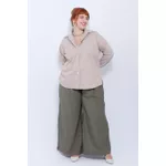 Camisa Social Algodão Fendi Listrada - Plus Size
