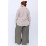Camisa Social Algodão Fendi Listrada - Plus Size