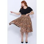 Saia Godê Algodão Onça- Plus Size
