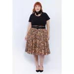 Saia Godê Algodão Onça- Plus Size