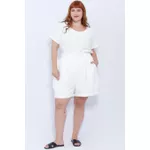 Short Viscose Off-White - Plus Size