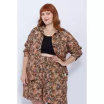 Short Viscose Estampa Onça - Plus Size