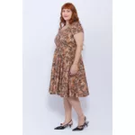 Vestido Gode Algodão Estampa Onça - Plus Size