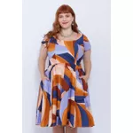 Vestido Gode Algodão Estampa Orgânica - Plus Size