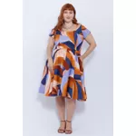 Vestido Gode Algodão Estampa Orgânica - Plus Size
