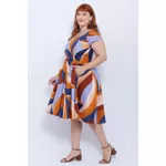 Vestido Gode Algodão Estampa Orgânica - Plus Size
