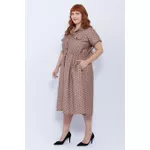 Vestido Chemise Viscose Fendi Poá - Plus Size