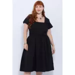 Vestido Algodão Preto - Plus Size