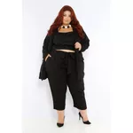 Blazer 2.0 Linho com Elastano Preto - Plus Size