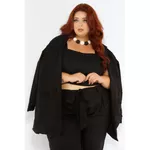 Blazer 2.0 Linho com Elastano Preto - Plus Size