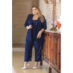 Blazer 2.0 Linho com Elastano Azul Marinho - Plus Size