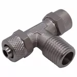Conector Tee de Metal para Mangueira 8x6 Mm Porca Rosca Centra 1/4 Npt para Autoclave Cristofoli