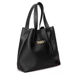 Bolsa Feminina Grande, Alça de Ombro/Mão Preta Dhaffy