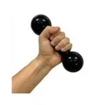 Halter De Ferro 5Kg Revestido em Borracha Para Treino Funcional Musculação Academia Fitness